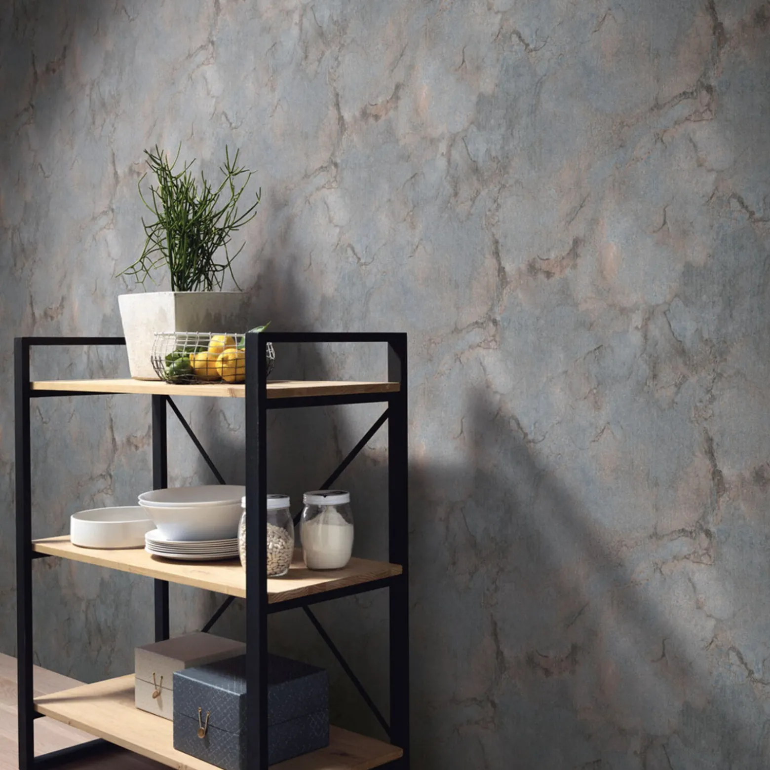 Vliestapete Marmor Optik Struktur Grau Beige 10360-47