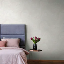 Vliestapete Marmoroptik Wellen Creme Rosa 45756
