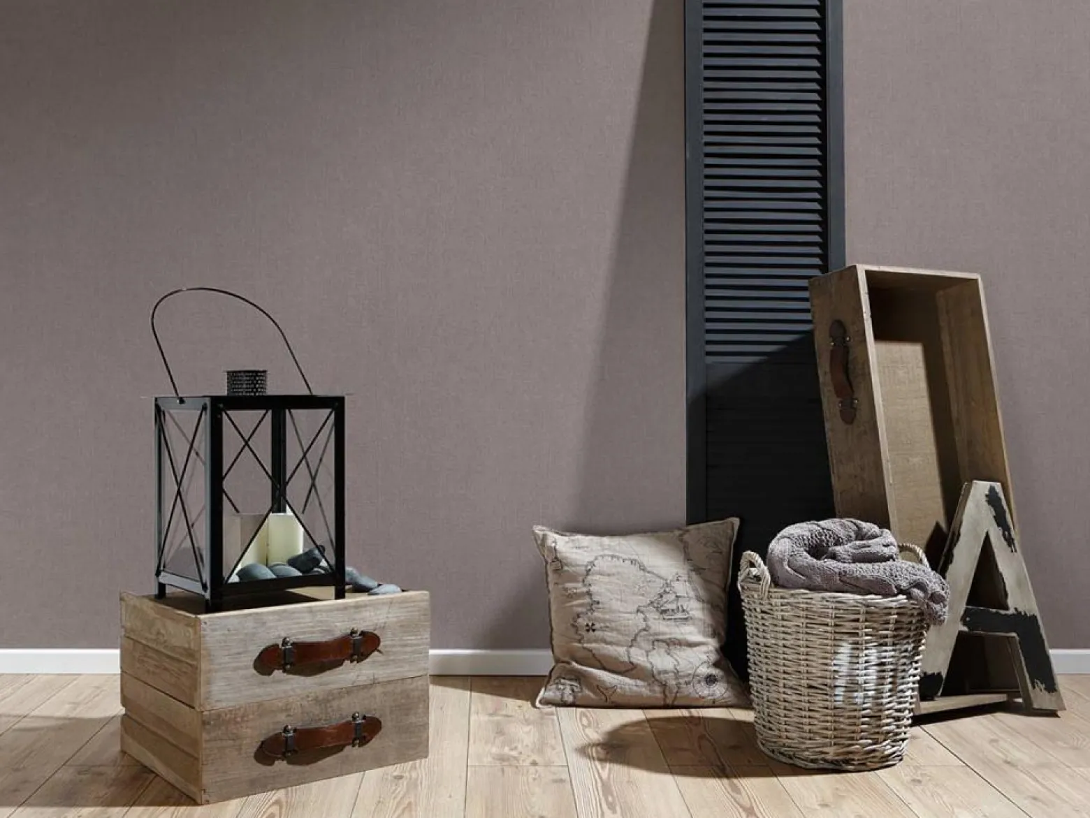 Vliestapete Meliert braun livingwalls Hygge 36378-8
