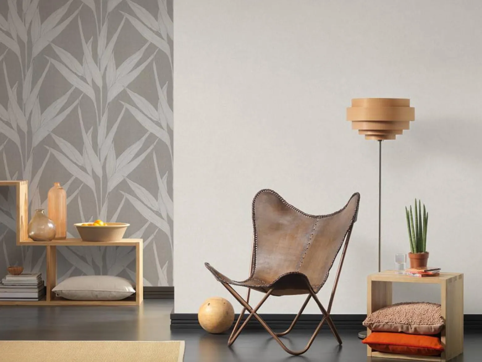Vliestapete Meliert dunkelbeige livingwalls Hygge 2973-10