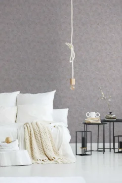 Vliestapete Meliert Metallic grau gold 3777-08