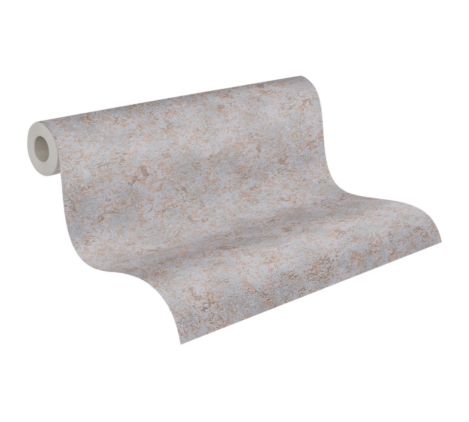 Vliestapete Meliert Metallic grau gold 3777-08