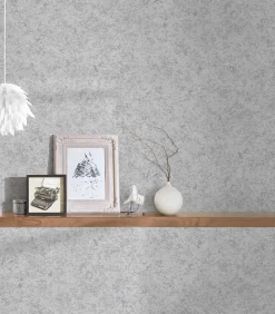 Vliestapete Meliert Metallic grau silber 3777-22
