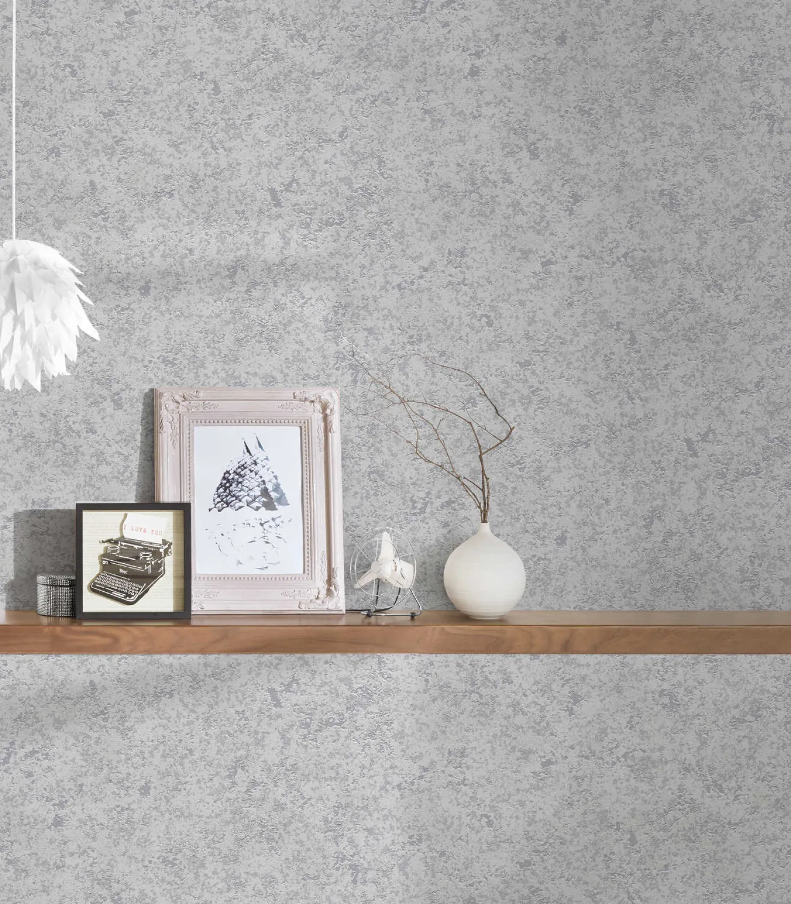 Vliestapete Meliert Metallic grau silber 3777-22