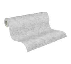 Vliestapete Meliert Metallic grau silber 3777-22