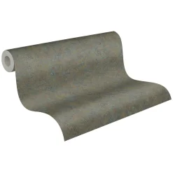 Vliestapete meliert Uni braun blau 37656-1