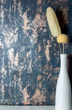 Vliestapete Metallic Anthrazit Kupfer HOMEFACTO:RI