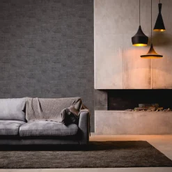 Vliestapete Metalloptik Schwarz Silber Metallic 39657-6