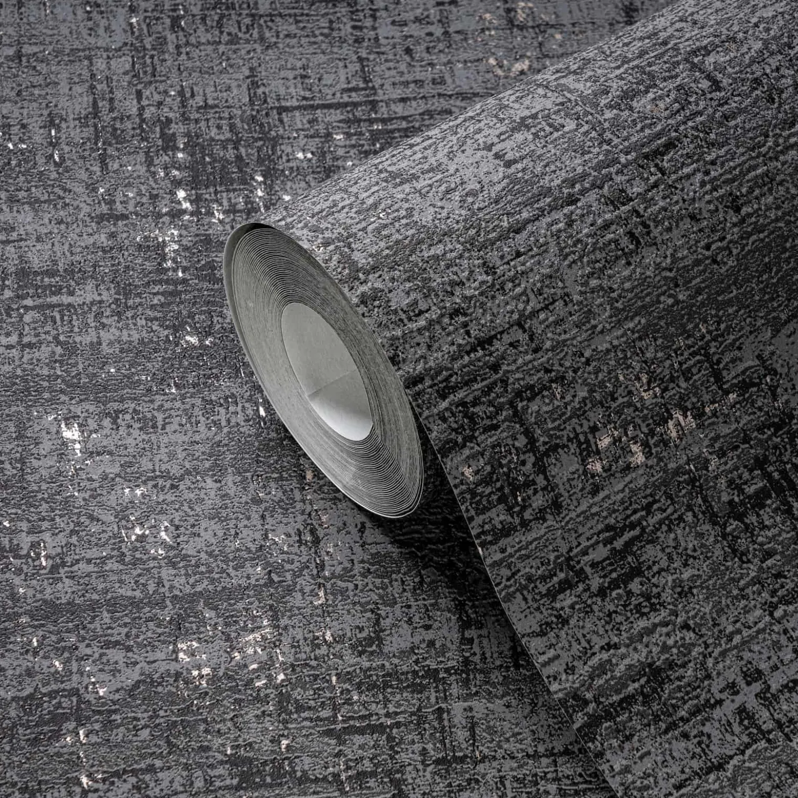 Vliestapete Metalloptik Schwarz Silber Metallic 39657-6