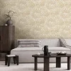 Vliestapete Michalsky Blattmuster Beige Creme 39984-3