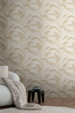 Vliestapete Michalsky Blätter Beige Creme Metallic 39980-1
