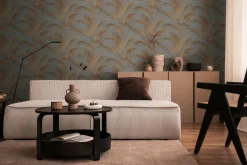 Vliestapete Michalsky Blätter Grau Kupfer Metallic 39980-3