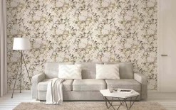 Vliestapete Michalsky Blumen Floral creme grün 36498-2