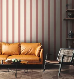 Vliestapete Michalsky Streifen Rot Creme 39983-1