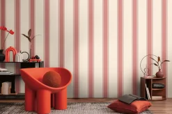 Vliestapete Michalsky Streifen Rot Creme 39983-1