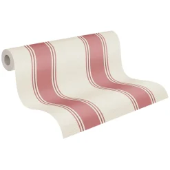 Vliestapete Michalsky Streifen Rot Creme 39983-1