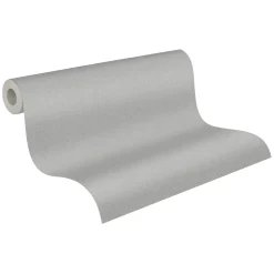 Vliestapete Michalsky Uni Leinenoptik Grau 39989-1