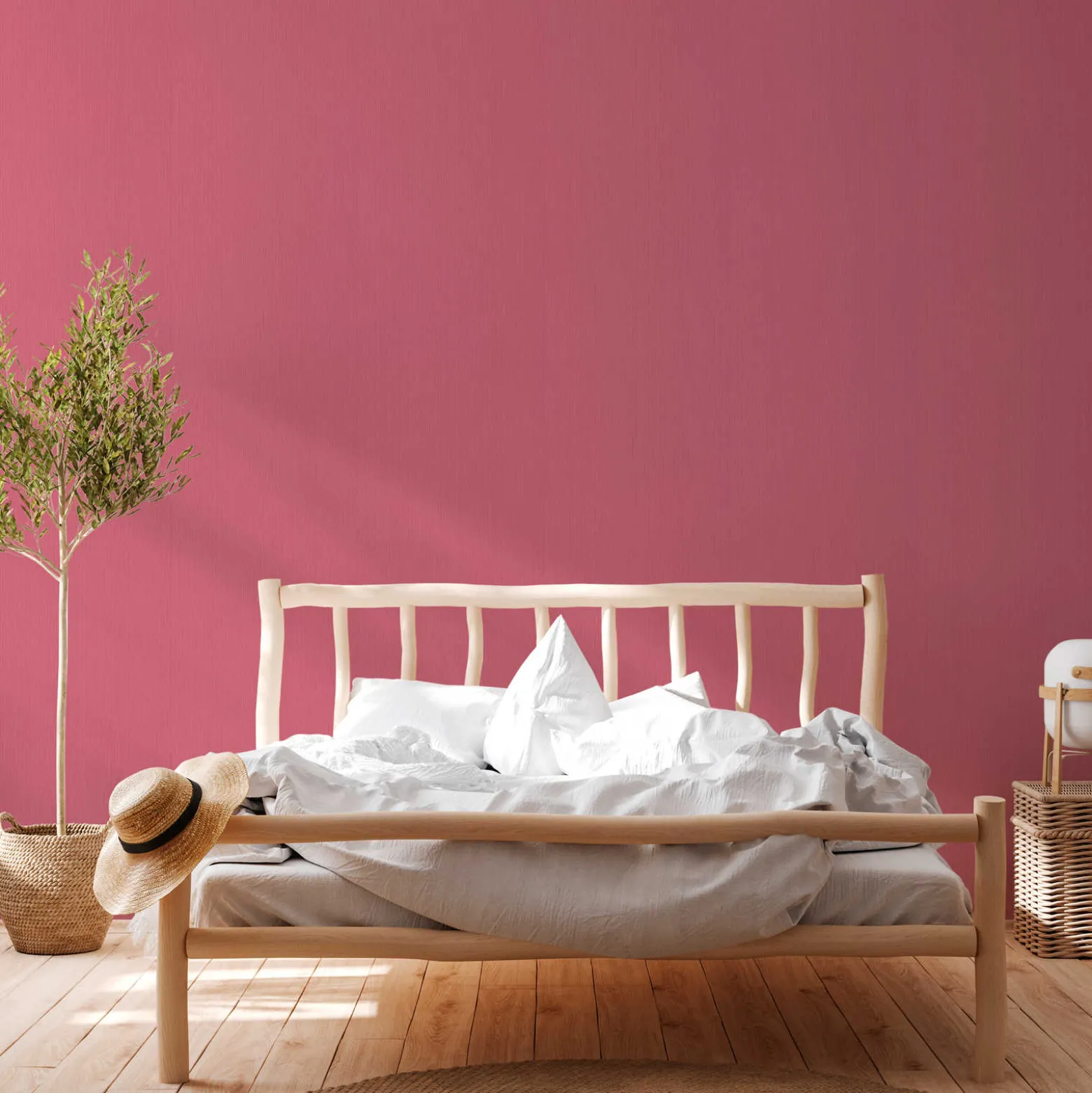 Vliestapete Michalsky Uni Streifen rot 37987-9