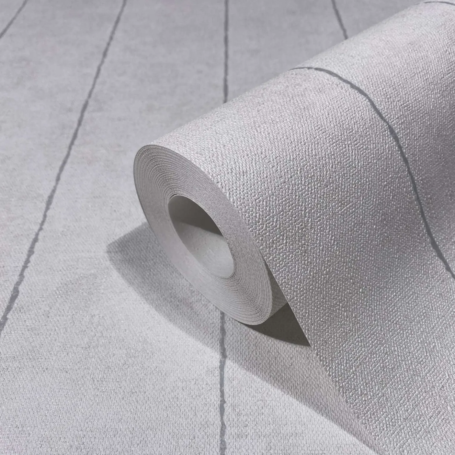 Vliestapete Nadel Streifen Beige Grau Glitzer 34403