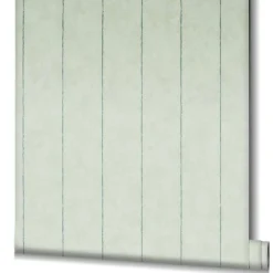 Vliestapete Nadel Streifen Grün Grau Glitzer 34405
