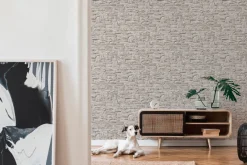 Vliestapete Naturstein 3D Effekt Grau Beige 38815-3