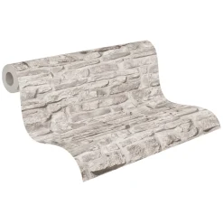 Vliestapete Naturstein 3D Effekt Grau Beige 38815-3