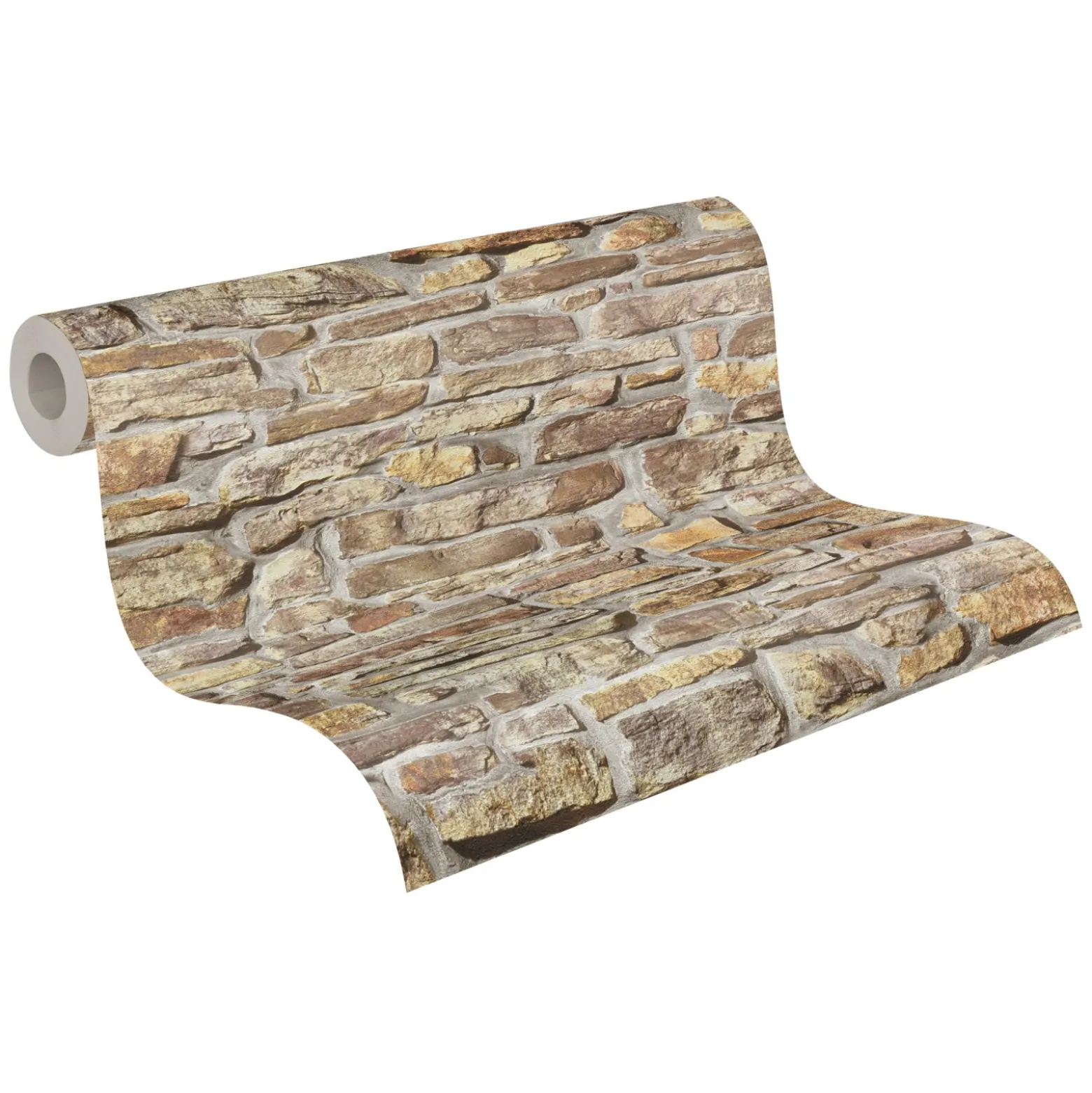 Vliestapete Naturstein 3D Effekt Braun Grau 38815-1
