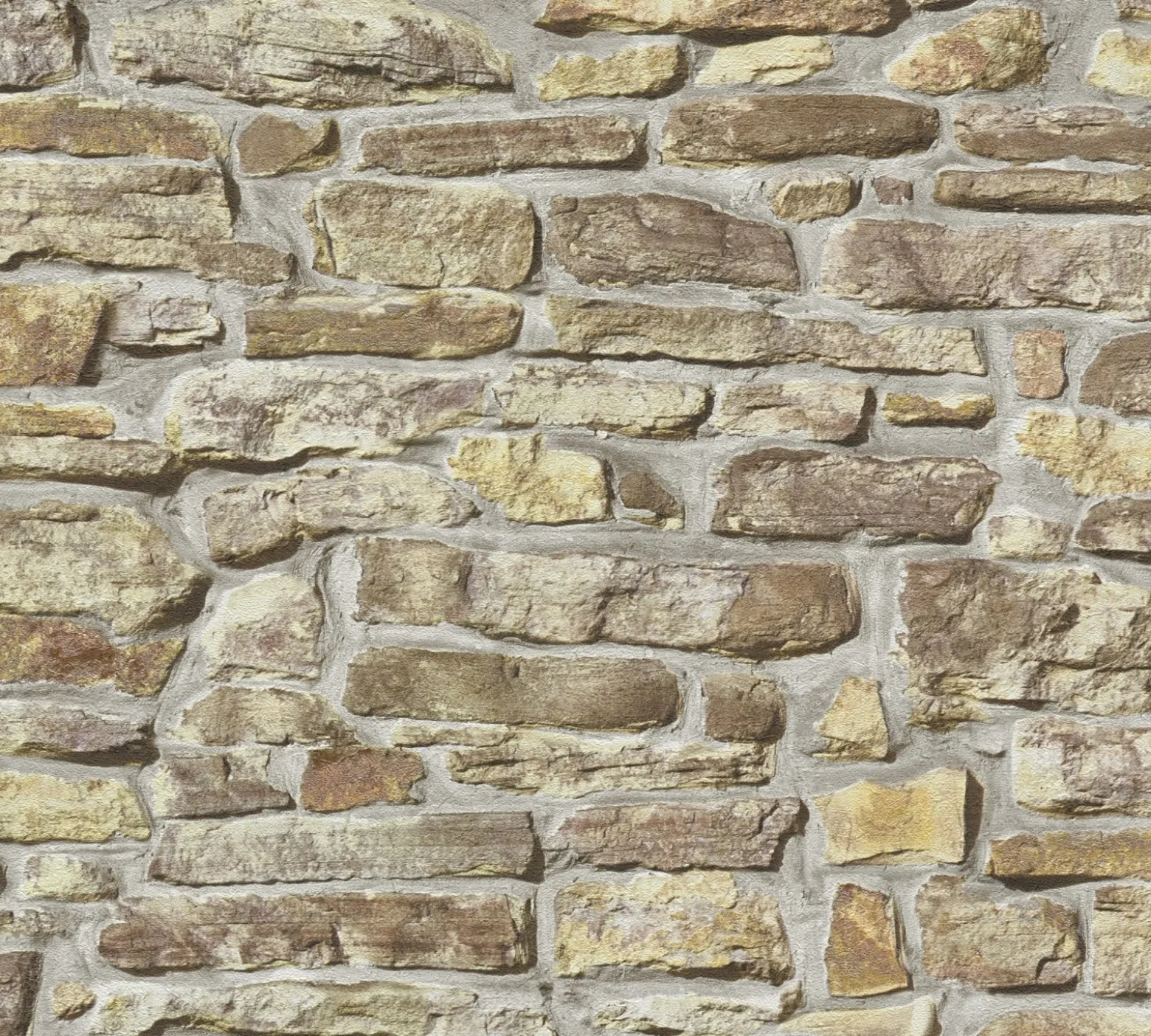 Vliestapete Naturstein 3D Effekt Braun Grau 38815-1
