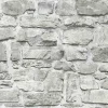 Vliestapete Natursteinmauer grau weiß 36370-1