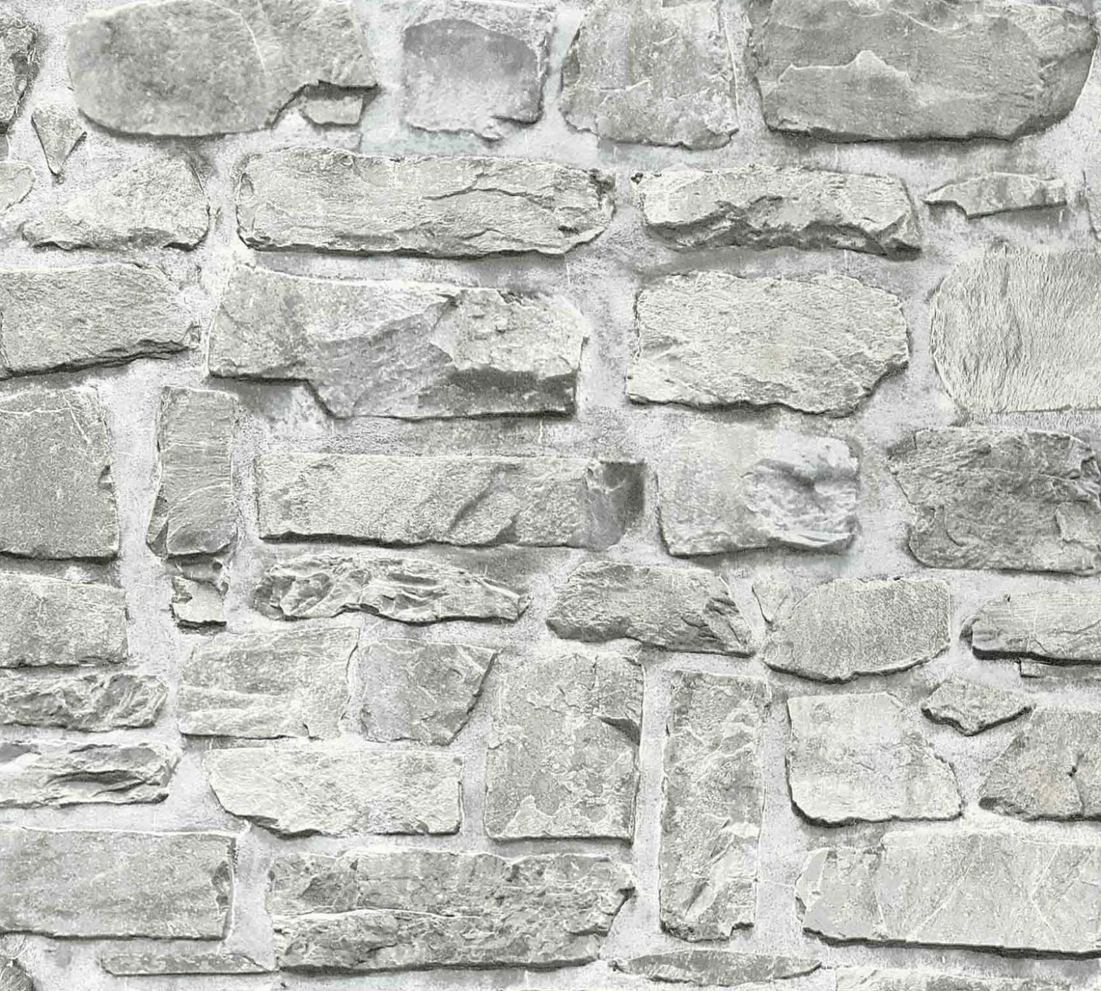 Vliestapete Natursteinmauer grau weiß 36370-1