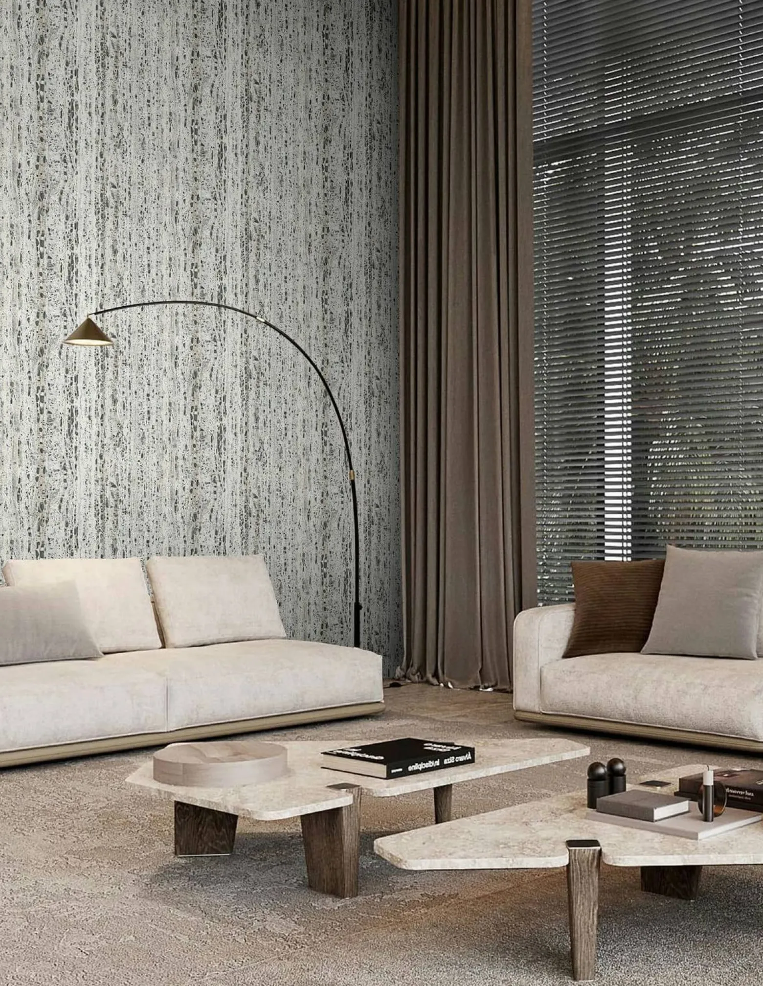 Vliestapete Naturstein Struktur Hellgrau Beige 33350