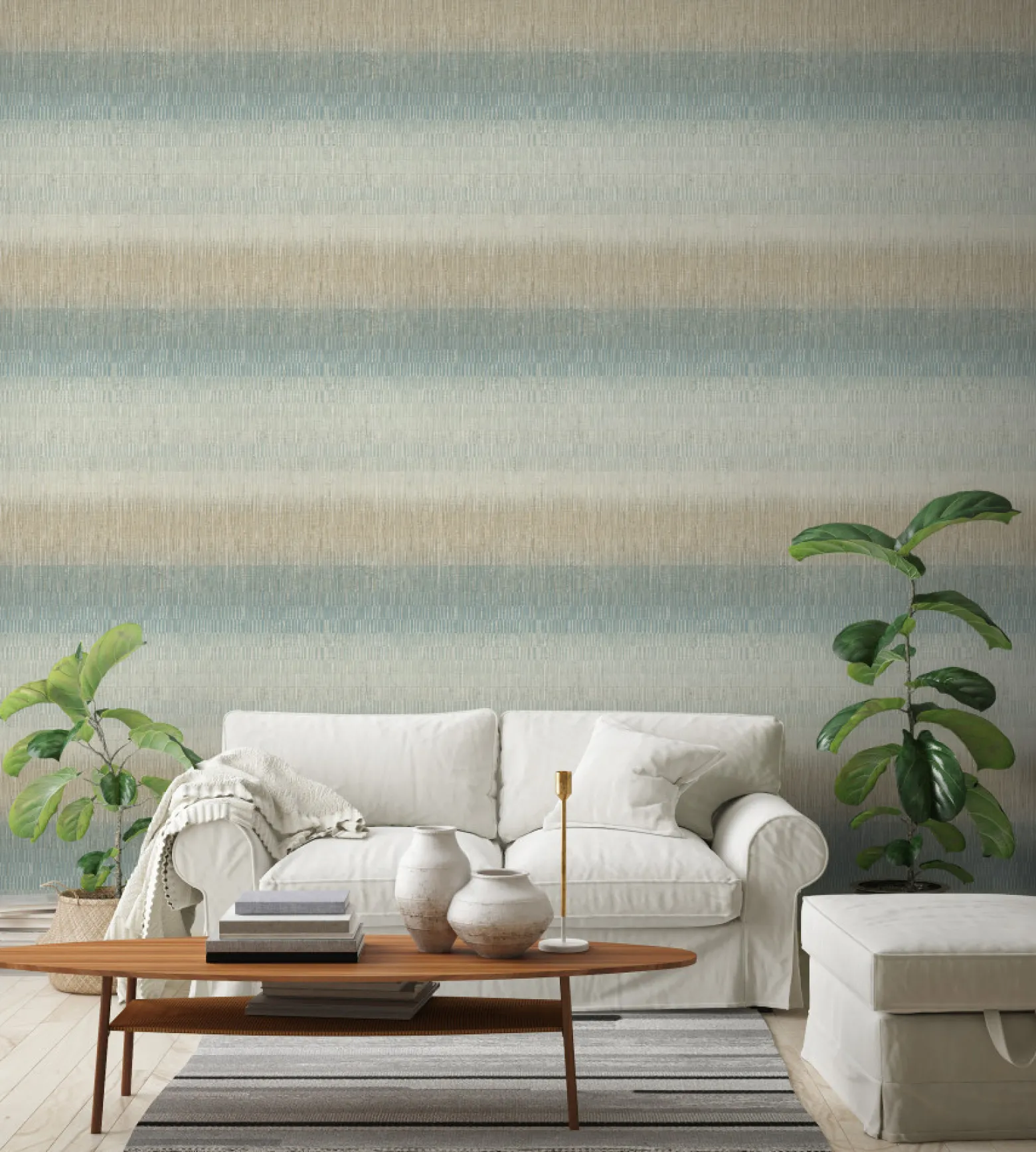 Vliestapete Nomad Blau Grasscloth A51201 Grandeco