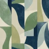 Vliestapete Nomad Blau Grün Grafik Muster A50601