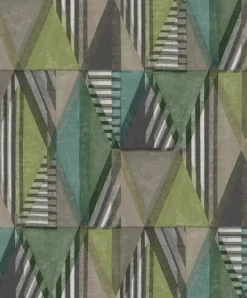 Vliestapete Nomad Grün Beige Grafik A51102 Grandeco