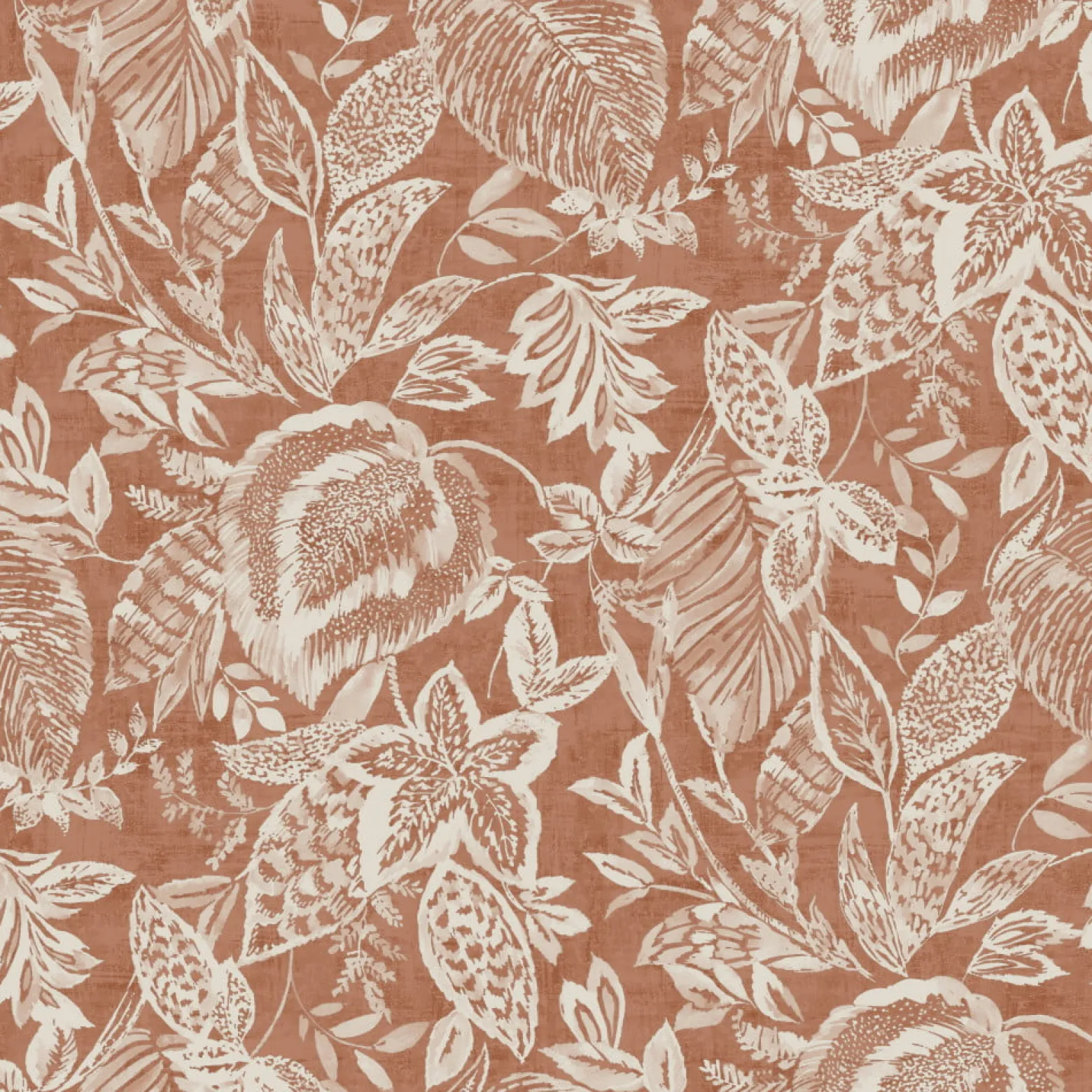 Vliestapete Nomad Orange Blätter 171804 Grandeco