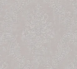 Vliestapete Ornamente Barock Grau Beige Metallic 39765-6