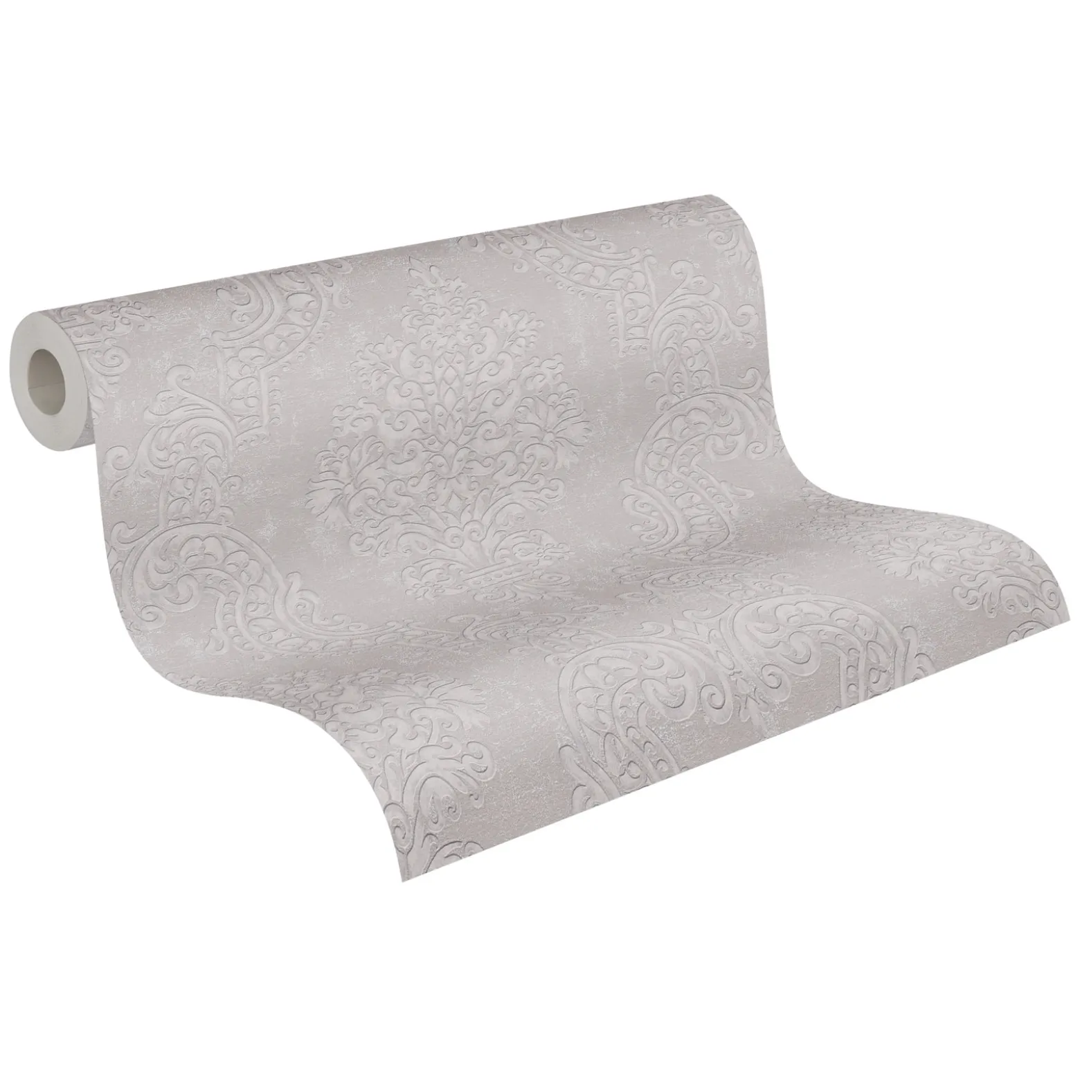 Vliestapete Ornamente Barock Grau Beige Metallic 39765-6