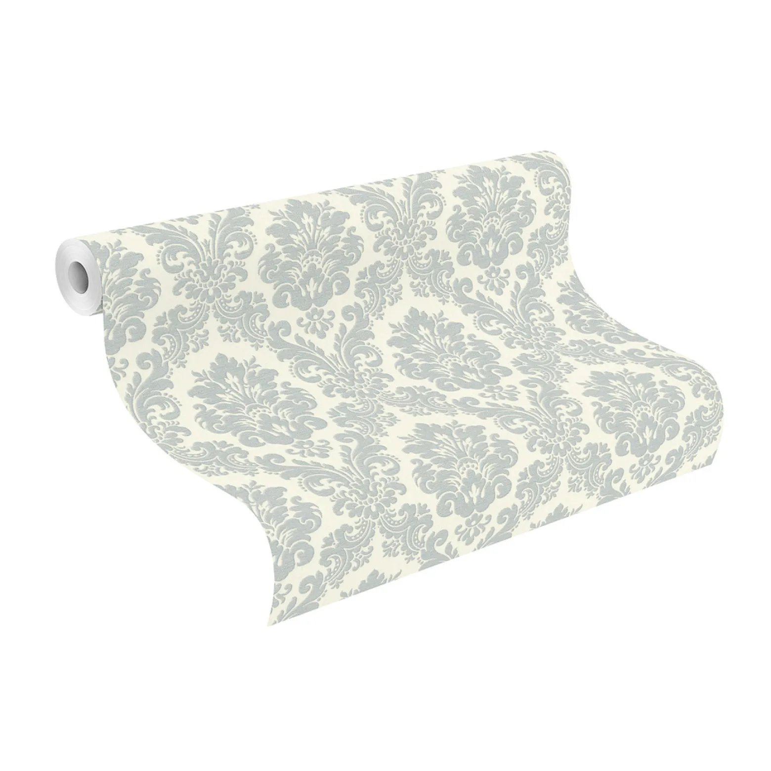 Vliestapete Ornamente Barock blau Glanz Rasch 570533