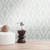 Vliestapete Ornamente Barock Silber Metallic 39765-5