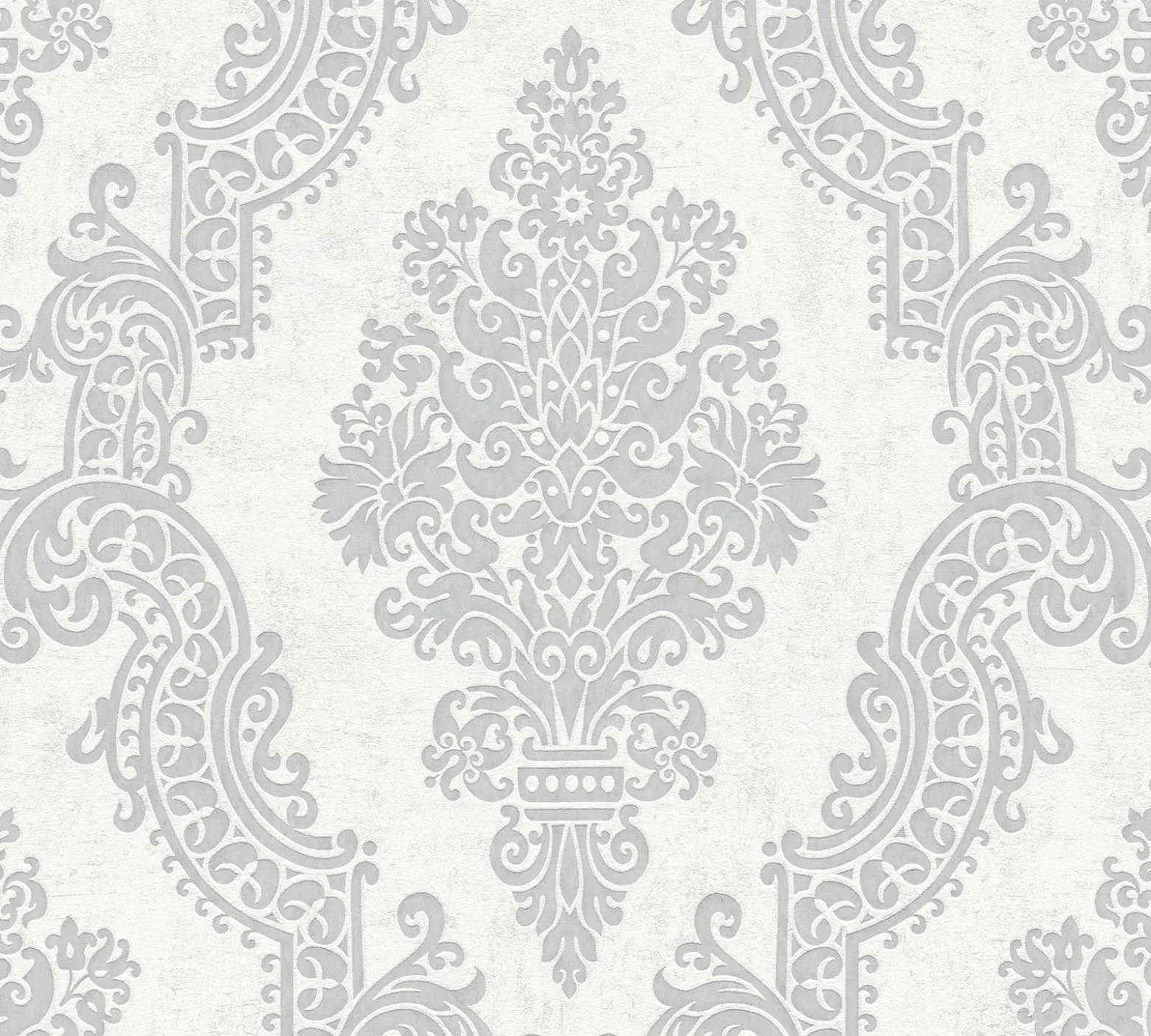 Vliestapete Ornamente Barock Silber Metallic 39765-5