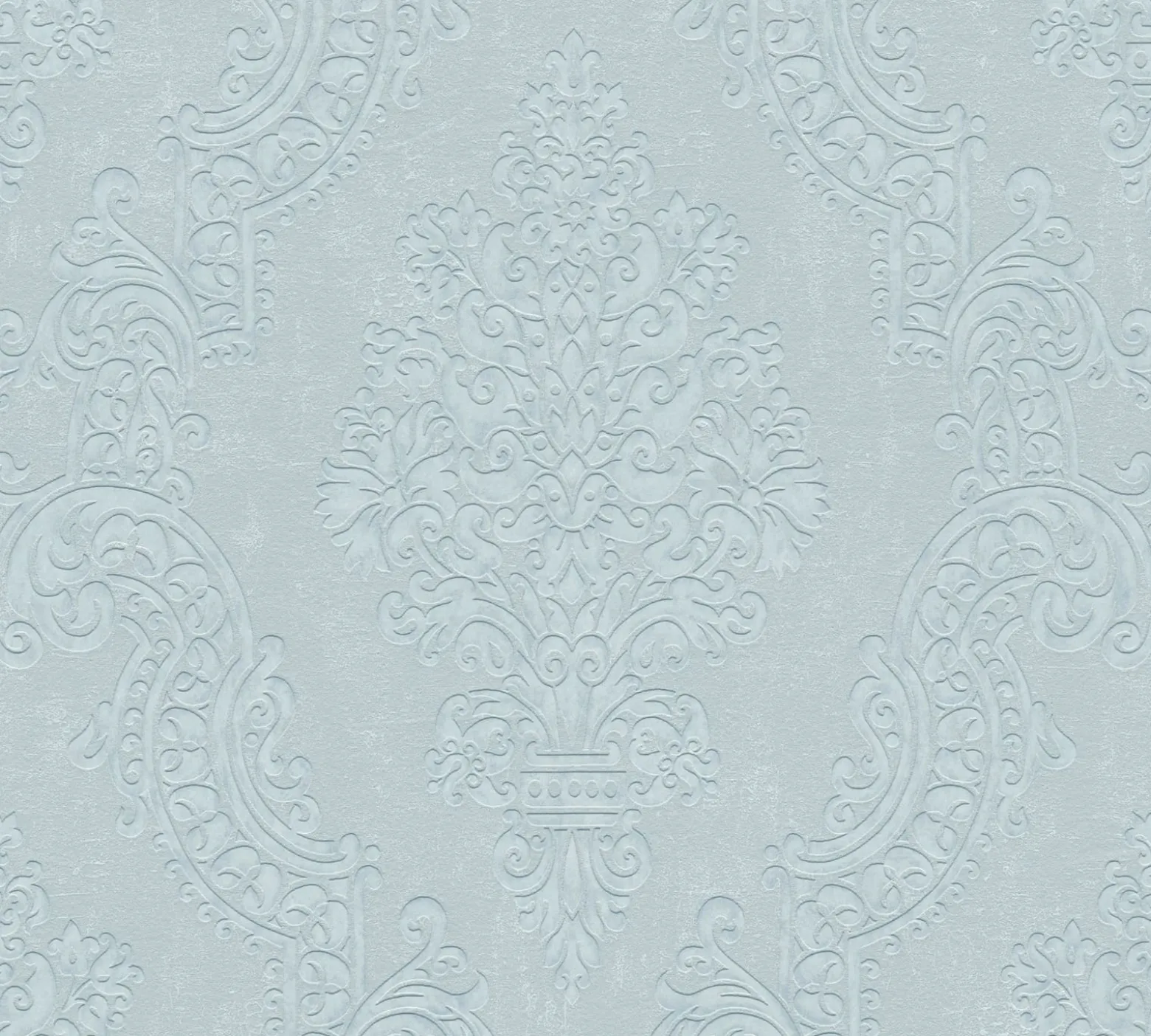Vliestapete Ornamente Barock Hellgrau Metallic 39765-3