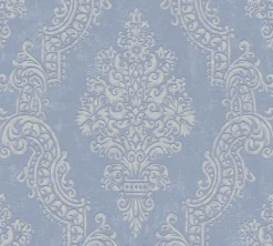 Vliestapete Ornamente Barock Lila Creme Metallic 39765-2