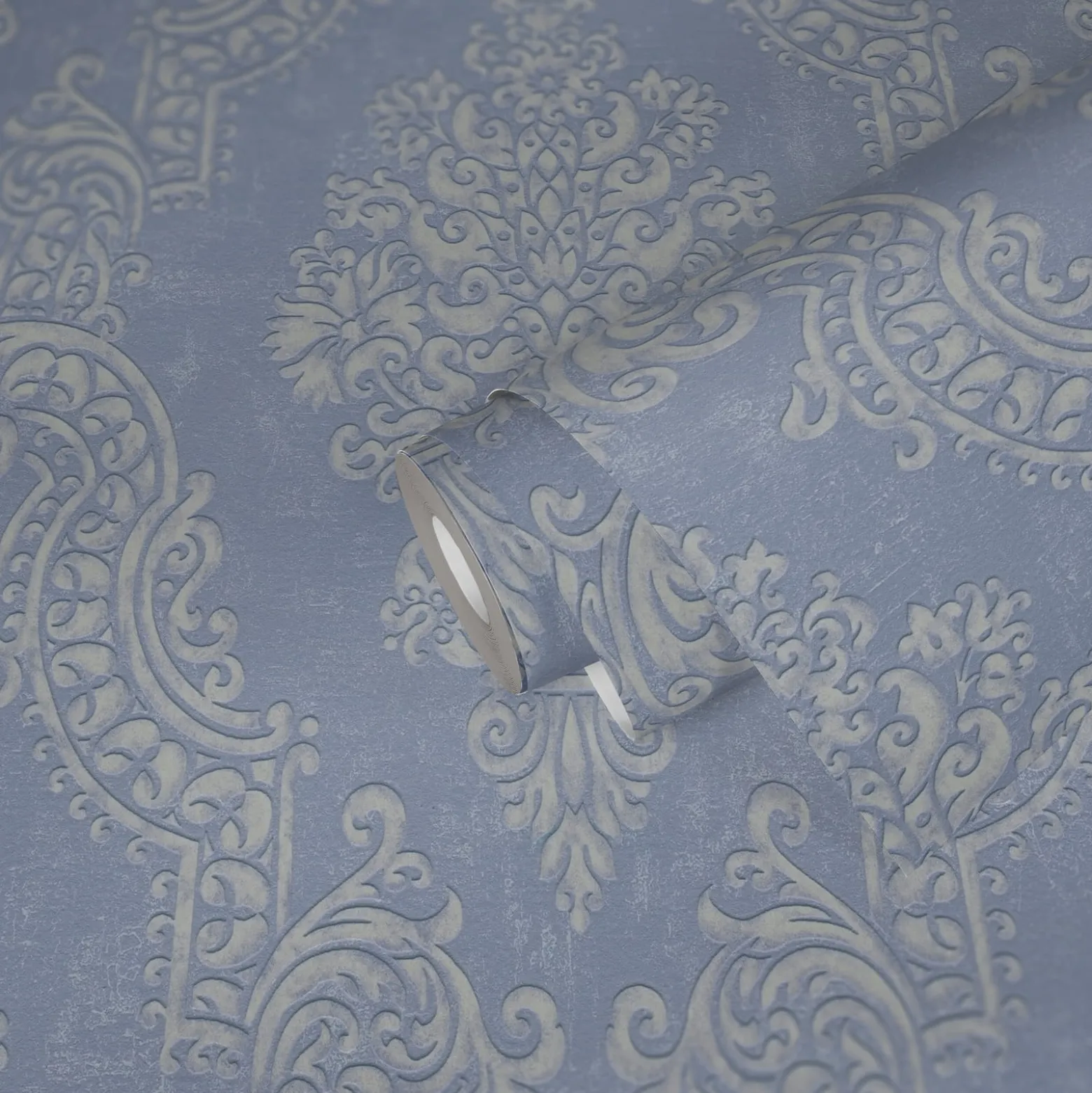 Vliestapete Ornamente Barock Lila Creme Metallic 39765-2