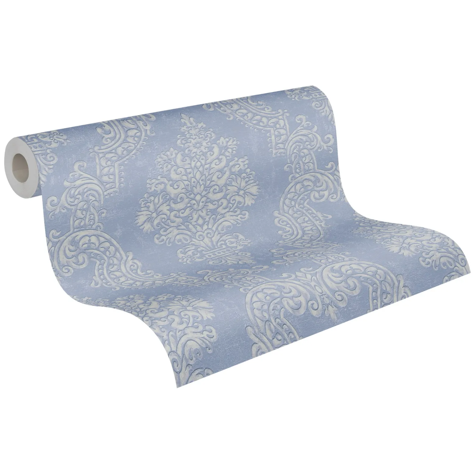 Vliestapete Ornamente Barock Lila Creme Metallic 39765-2