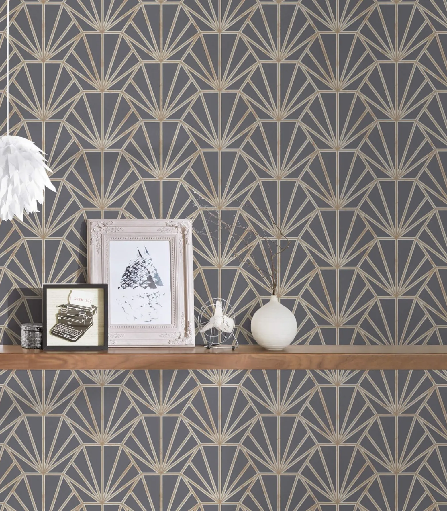Vliestapete Ornamente grau weiß gold 37528-4