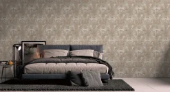 Vliestapete Ornamente Metallic Grau Kupfer 39119-1