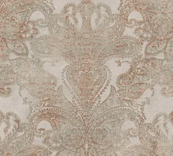 Vliestapete Ornamente Metallic Grau Kupfer 39119-1