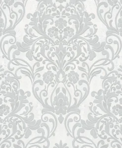 Vliestapete Ornamente Metallic grau silber 32602
