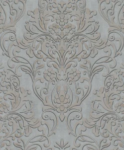 Vliestapete Ornamente Metallic grau gold 32605