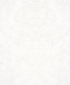 Vliestapete Ornamente Metallic weiß grau 32601